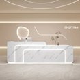 thumbnail image 3 of Cashier Reception Desk Beauty Salon Cash Register Table Modern Futuristic Desk Commercial Cocktail Bar Counter Muebles Furniture My Lux Decor Round, 3 of 7