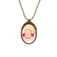 thumbnail image 1 of Innervation Musical Headset Antique Necklace Vintage Bead Pendant Keychain, 1 of 3