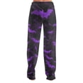 thumbnail image 7 of Zorvxlyn Halloween Women Fleece Pajamas Ghost Pumpkin Spider Web Graphic Women's Pajamas Pants Drawstring Elastic Waist Women's Warm Plush Fleece Pajama Pants, 7 of 7