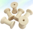 thumbnail image 4 of OUNONA Empty Wooden Spools for Sewing Use Unfinished for DIY Projects 10pcs Beige Synthic Material, 4 of 6