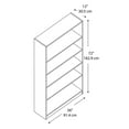 thumbnail image 4 of Bush Furniture Universal 5 Shelf Bookcase in Snow Maple, 4 of 5