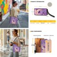 thumbnail image 2 of ZUXONGSY Butterfly Moon Galaxy Print Leather Crossbody Handbag with Wrist Wallet for Women Waterproof Shoulder Bag with Leather Wallet Casual Top-Handle Handbags with Purse for Daily Use, 2 of 4