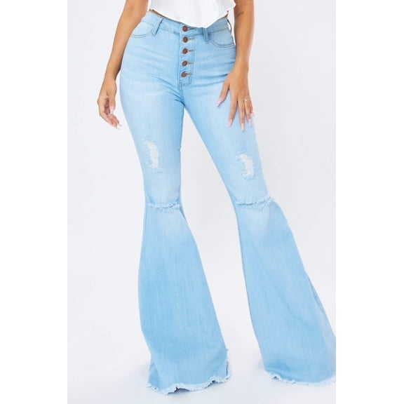 Distressed Flare Jeans