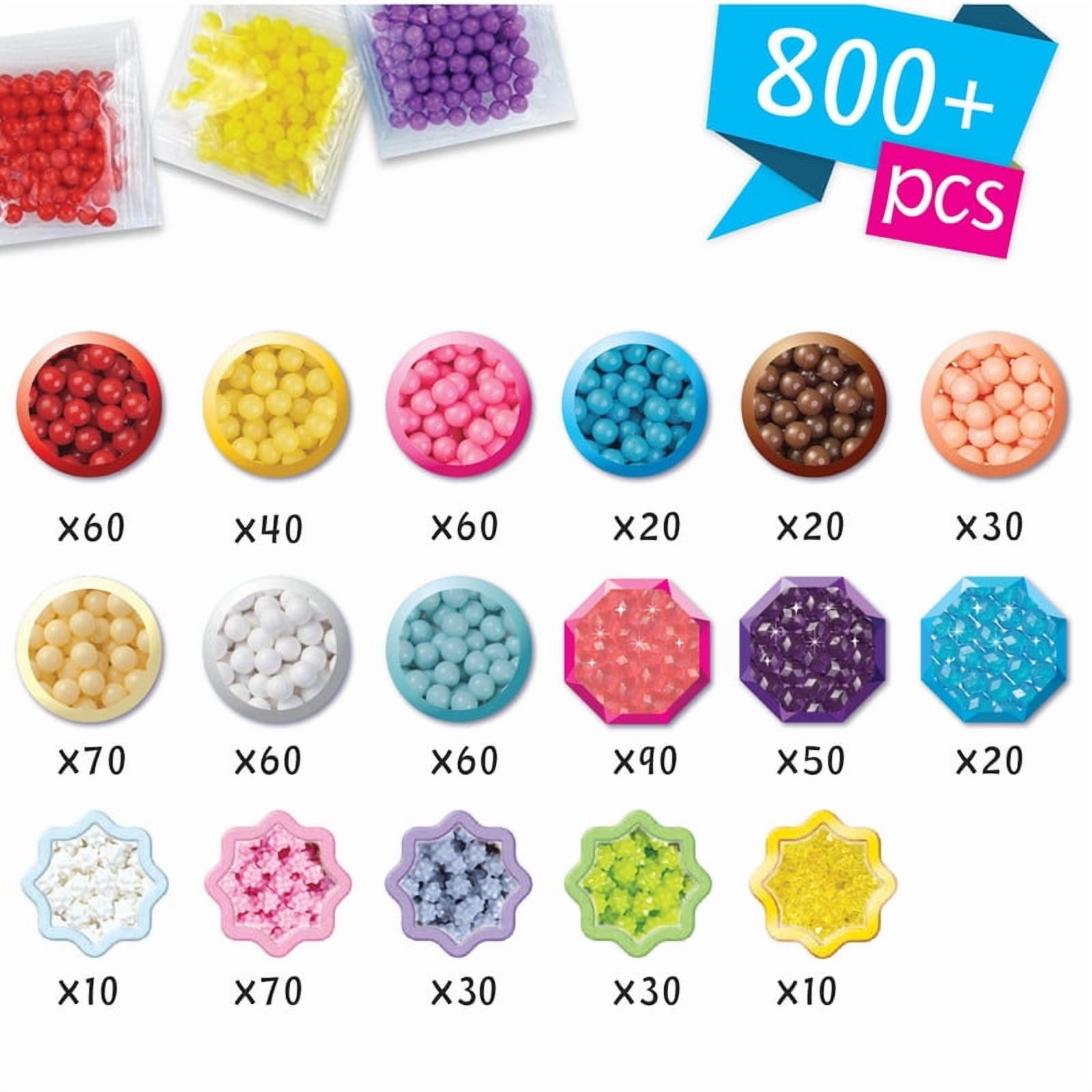 Aquabeads Fairy World Complete Arts & Crafts Bead Kit for Childrens - over 800 beads & wearable rings, bracelets, keychains and more