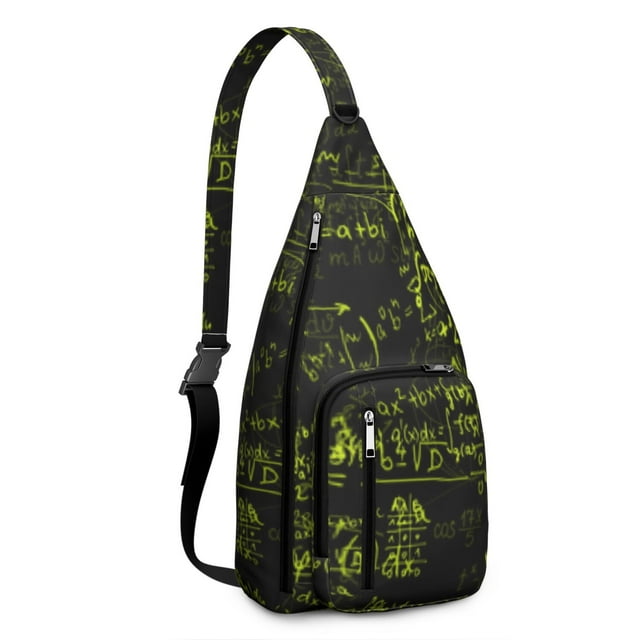 Science Classroom Sling Backpack - Educational Biology & Physics Design, Fashionable Anti-Theft Pack for Commuters