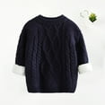 thumbnail image 6 of Scyoekwg Newborn Infants Toddler Baby Boys Girls Warm Sweaters Winter Fleece Thickened Sweaters Casual Round Neck Long Sleeve Solid Color Sweaters Pullover (Navy,18 Months), 6 of 6