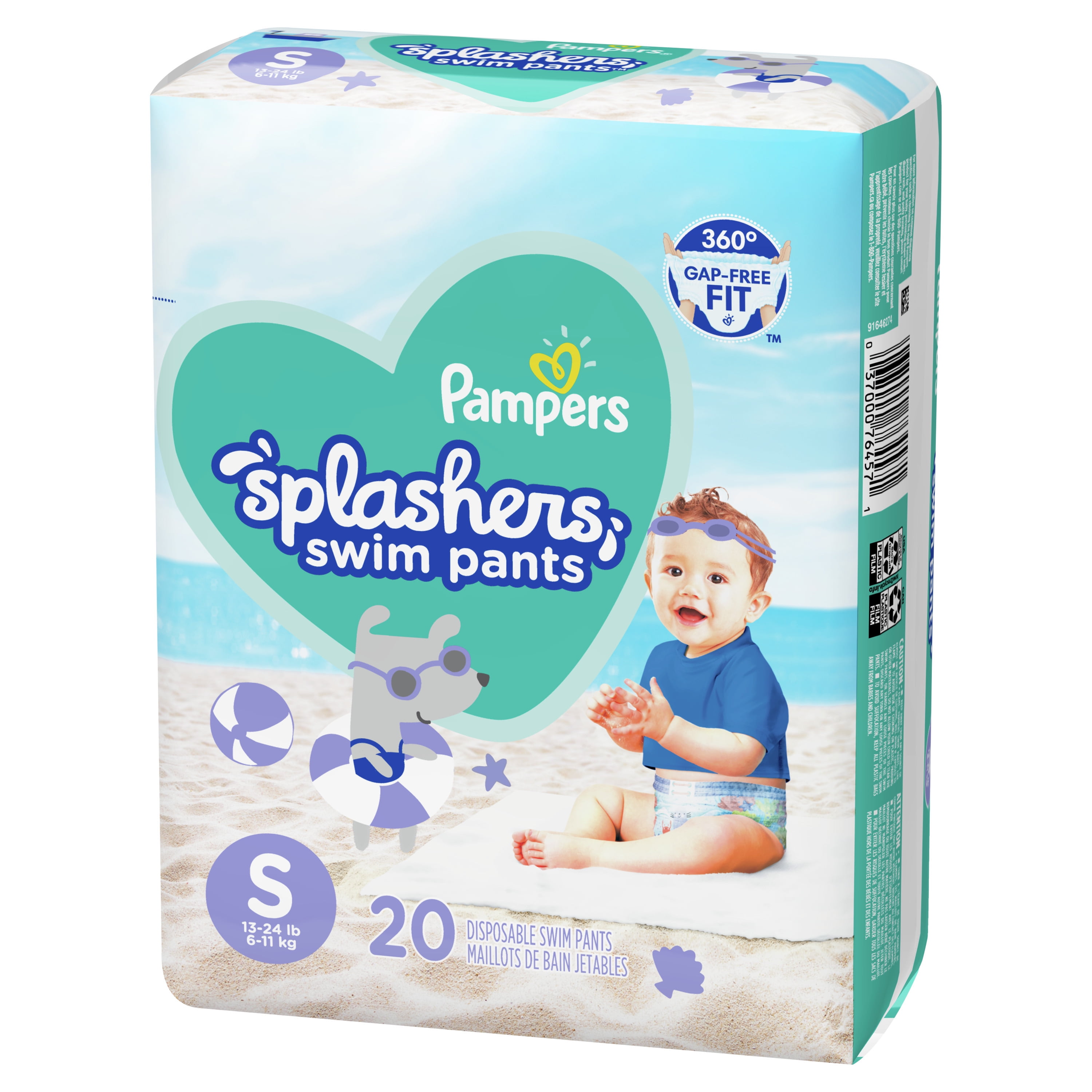 Pañales para piscina PAMPERS Splashers Talla XXG 21unids