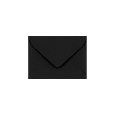 LUXPaper #17 Mini Envelopes, 80 lb. Midnight Black, 2 11/16 x 3 11/16, 50 Pack