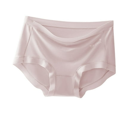 Scyoekwg Womens Underwear Comfort Mid Waisted Underwear Ladies Underpants Hipster Panties Seamless Stretchy Solid Color Underpants(Purple XXL)