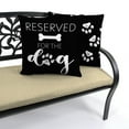 thumbnail image 4 of Mainstays Reserved for the Dog Pawprints Reversible Outdoor Throw Pillow, 16", Black Novelty, 4 of 12