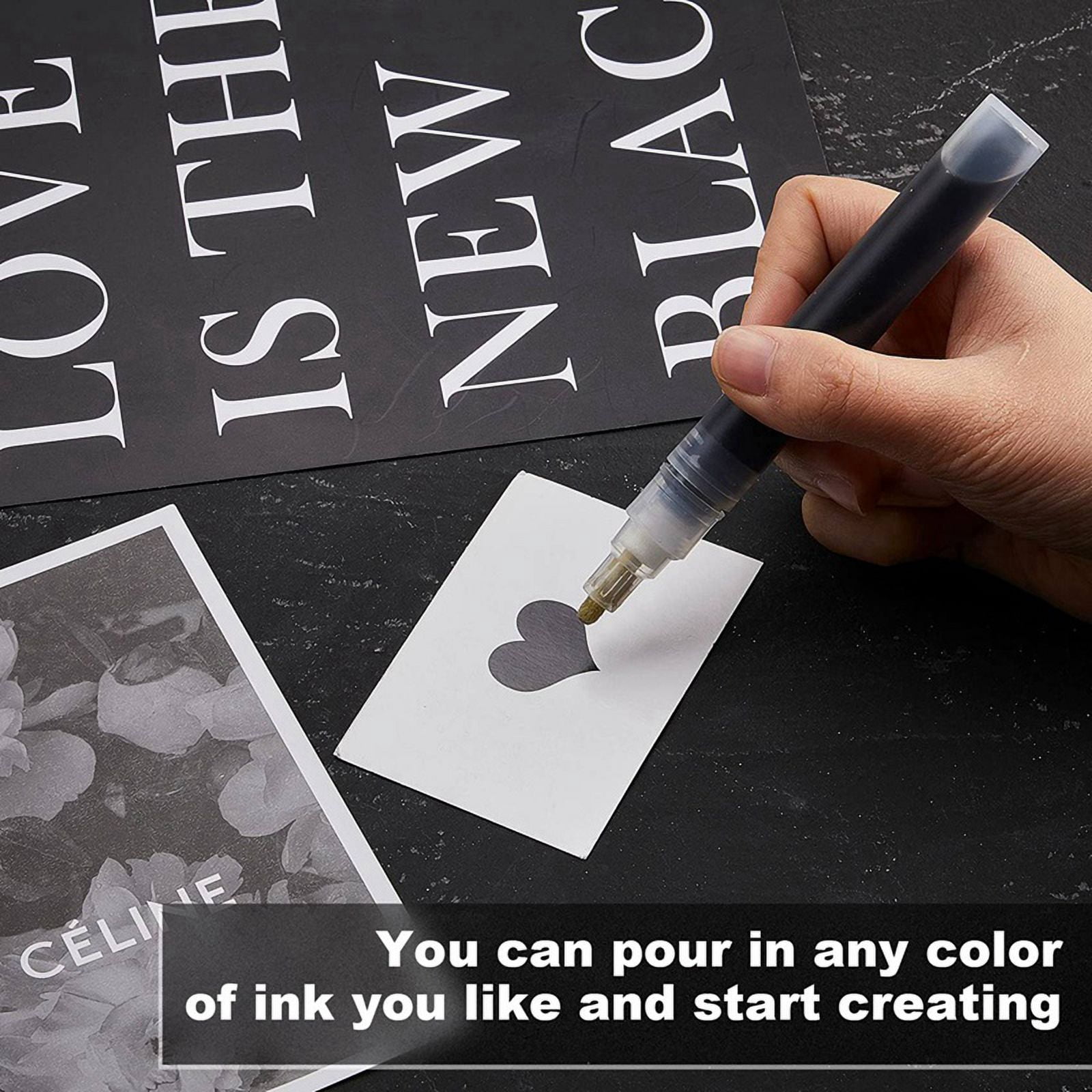 20 Pieces Refillable Paint Pens Empty Pen Rod Paint Markers Refillable Empty Acrylic Paint Marker for