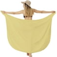 thumbnail image 3 of HAPPY BAY Women's Beachwear Summer Beach Bikini Wraps Sarong Coverups Wrap Skirt Swim Cover up Swimwear Coverups for Women One Size Plus Mustard_V373, 3 of 4