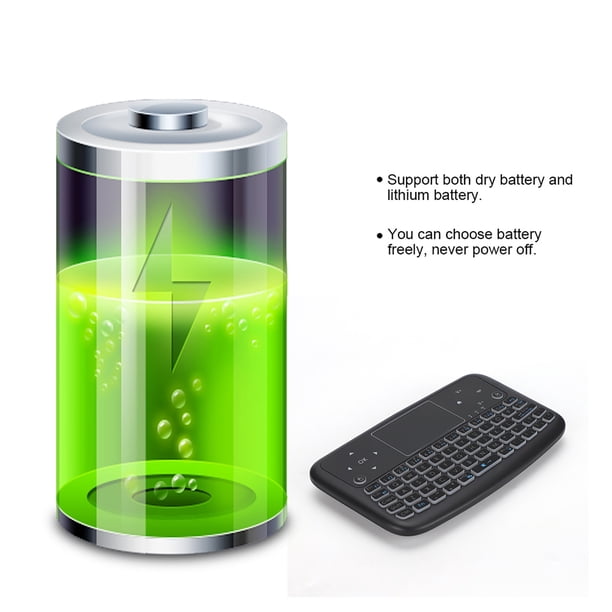 Teclado inalámbrico retroiluminado ANGGREK de ABS 2.4G para escritorio coche y TV