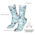 thumbnail image 4 of Xecao Cute Panda Bear Print Fashion No Heel Casual Crew Socks Cushioned Breathable for Men Women - Moisture wicking,Not easy to fade Suitable for daily, 4 of 7