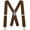 Brown, variant on Braces for Men Trousers with Very Strong 4 Clips 50 MM Wide Duty Suspenders X Style Adjustable Brace Suspenders