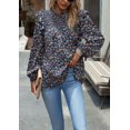 thumbnail image 6 of Womens Blouses and Tops Boho Floral Print Long Sleeve Shirts and Tops Loose Fit, 6 of 6