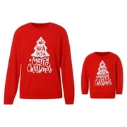 COUTEXYI Family Matching Christmas Outfits Sweatshirt Top Women Men Boy Girl Long Sleeve Pullover T-Shirt Top Clothes
