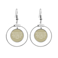 thumbnail image 1 of Qoutes Famous People Healing Solitude Night Earrings Dangle Hoop Jewelry Drop Circle, 1 of 3