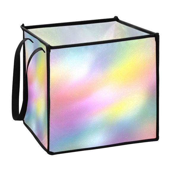 Home Organizer Foldable Fabric Storage Bin With Handle Blurred Background