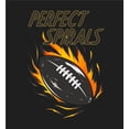 thumbnail image 5 of Perfect Spirals Flaming Football Adult Black Crew Neck Long Sleeve Shirt-Medium, 5 of 6