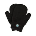 thumbnail image 2 of MeMoi Kids Cozy Rayon-Blend Basic Ribbed Knit Mittens (XS, Black), 2 of 6
