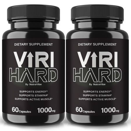 (2 Pack) Viri Hard – Original ViriHard Capsules with a Natural Daily Blend for Wellness |Clean, Gentle, Easy-to-Swallow Pills (120 Capsules)