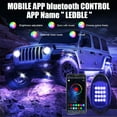 thumbnail image 2 of Sidaley Plástico automotriz RGB LED Rock Light PU lente Control remoto 150 grados a prueba de polvo antioxidante DIY alambre de cobre lámpara debajo Bombillas para automóviles 6 luces Sidaley VI015389-02B, 2 of 6