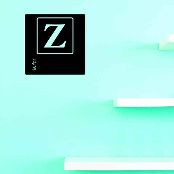 Custom Decals Z Is For Alphabet Letter Wall Art Size: 16 X 16 Inches Color: Multi