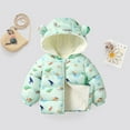 thumbnail image 3 of Hicidod Winter Down Coats for Kids Boys Girls Lightweight Puffer Padded Jacket Bear Hoods Long Sleeve Infant Outerwear, 3 of 7