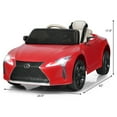 thumbnail image 2 of Gymax Voiture Électrique pour Enfants 12 V sous Licence Lexus LC500 avec Télécommande et MP3 Rouge, 2 of 10