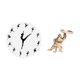 thumbnail image 5 of Reloj de pared con estatua de bailarina de ballet y bandeja de servicio, escultura de resina, obra decorativa para cocina, oficina, hogar y sala de es, 5 of 8