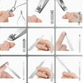 thumbnail image 3 of Knubmt Pack of 8 Nail Care Tool Kit Manicure Pedicure Set Stainless Steel Nail Clippers Toenail Clippers Kit for Women Men, Black, 3 of 7