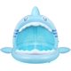 thumbnail image 1 of Baby Pool, Inflatable Shark Paddling Pool for Young Children with Water Jet and Canopy, Play Area, 1 of 5