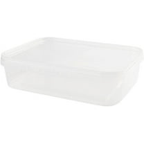 50 oz Rectangular Clear Food Storage Containers with Lids - Stackable, Tamper Proof, BPA Free, Recyclable, Space Saver, Airtight Container, Kitchen Storage, Meal Prep, Take Out, Deli Container (20)