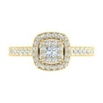 thumbnail image 3 of 1/2 Carat Cushion Shape Halo Diamond Engagement Ring in 10K Yellow Gold - IGI Certified (Ring Size 10), 3 of 4