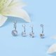 thumbnail image 3 of Conjunto de clavos ombligo acero 8 piezas dise os diversos con cristales brillantes anillos elegantes eleva tu look verano sin esfuerzo, 3 of 3