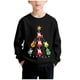 thumbnail image 2 of Sudadera sin capucha para niños, con estampado navideño, cuello redondo, manga larga, forro polar, para niños de talla mediana a grande, blusa de poliéster para niños., 2 of 5