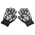 thumbnail image 2 of Linyer 1 Pair Winter Kids Gloves Kid Knit Glove Exquisite Warm Knitting Craft Keeping-warm Cover Finger Covers with Camouflage Pattern Black+Camouflage, 2 of 7
