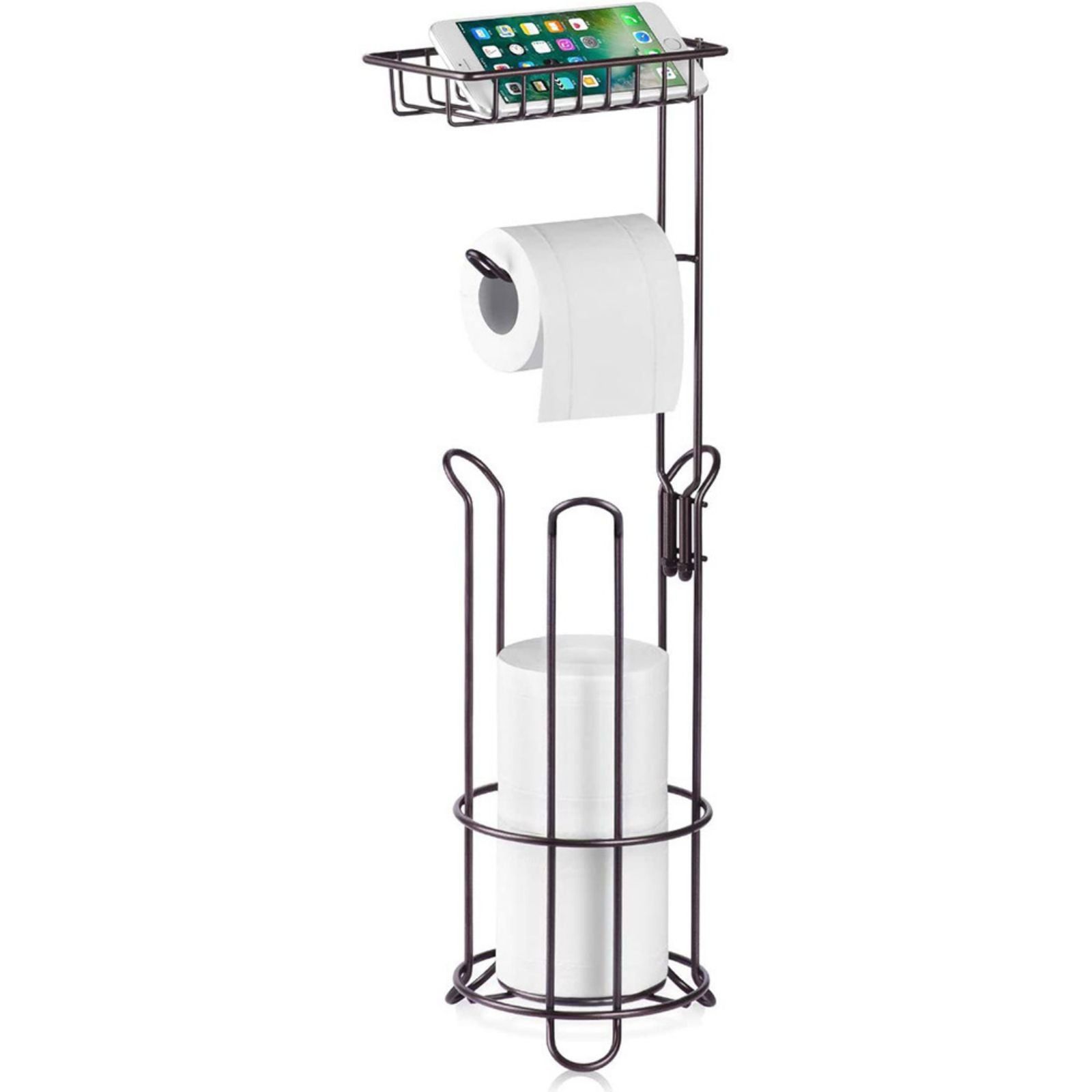 Holocky Toilet Paper Towel Holder Stand Freestanding Bathroom Toilet