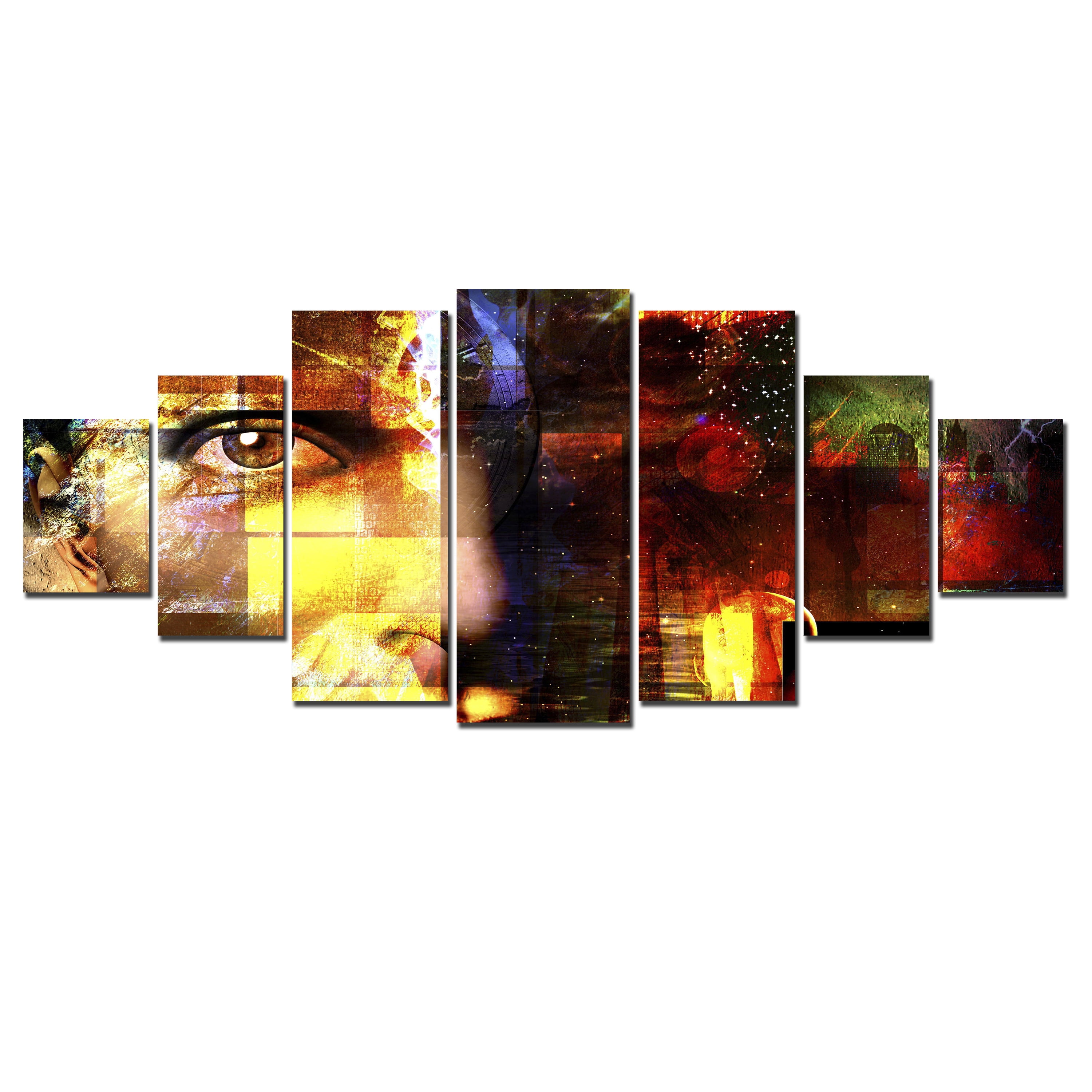 Startonight Huge Canvas Wall Art Abstract With Face, USA Large Home