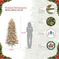 thumbnail image 5 of Puleo International 6.5 ft. Pre-Lit Flocked Slim Fraser Fir Artificial Christmas Tree with 350 UL-Listed Clear Lights, 5 of 5