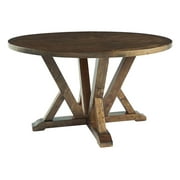 Progressive Furniture 54 x 54 x 30 in. Round Dining Table, Heavily Distressed Heritage Pine Finish