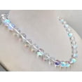thumbnail image 2 of K-KED New 6/8/10/12mm Multicolor Gleamy Rainbow Moonstone Round Gems Necklace 18-36''-White-12 mm-20 in, 2 of 6