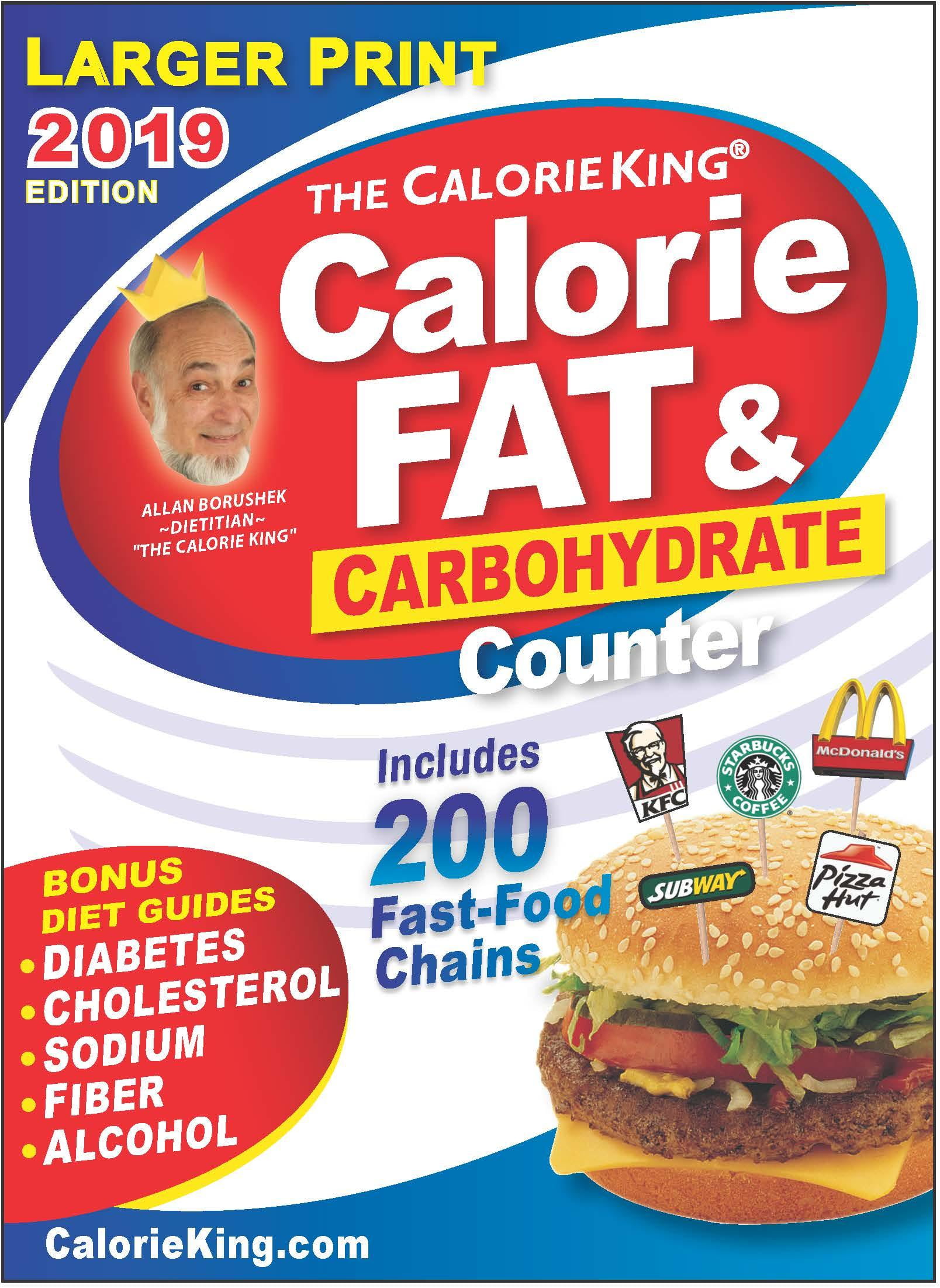 CalorieKing 2019 Larger Print Calorie, Fat & Carbohydrate Counter