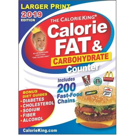 CalorieKing 2019 Larger Print Calorie, Fat & Carbohydrate (Best Food Diary Calorie Counter App)