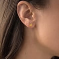 thumbnail image 3 of Decadence 925 Sterling Silver 6mm Square Princess Cut Natural Citrine November Birthstone Screwback Stud Earrings, 3 of 7
