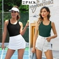 thumbnail image 3 of ANFERRY Women Tank Top with Shelf Bra Cotton Camisole Undershirt Pack of 2, 3 of 9