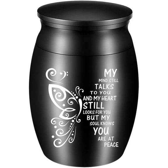 1.57 Inch Small Keepsake Urn for Human Ashes Butterfly Mini Urn Stainless Steel Small Ash Urn Ashes Holder