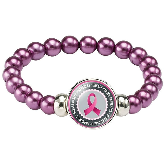 Hidden Hollow Beads Cancer Awareness Beaded Pink Breast Cancer Or Multicolor Fits Most Wrists