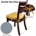 thumbnail image 4 of Cojín para silla de comedor con lazos [17 x 16,5 pulgadas] Cojín antideslizante para silla de comedor y asiento de cocina con funda lavable a máquina - Amarillo, 4 of 4